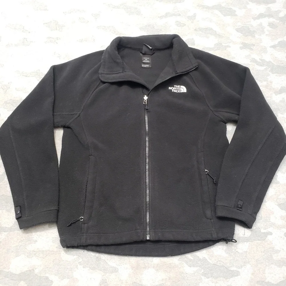 The North Face Sweatshirt Mens‎ Small Black Fleece Full Zip Pockets Outdoors